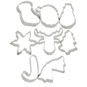 CORTADOR INOX TEMA NATAL 8 PÇS