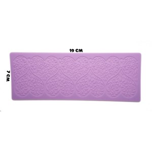 TAPETE EM SILICONE PARA RENDA DE AÇUCAR - CORAÇÃO PEQUENO - GMEZN926