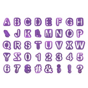 CORTADOR DE ALFABETO E NÚMEROS - 40 PEÇAS