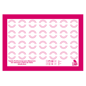 TAPETE DE SILICONE E FIBRA DE VIDRO MACARONS 42X29,5CM