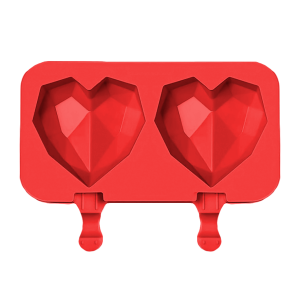 Forma de Picolé Coração Lapidado