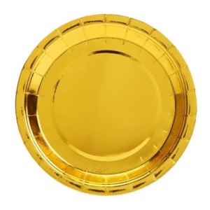 KIT 10 PRATOS 18CM PAPER DOURADO