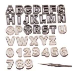 CORTADOR ALFABETO E NÚMEROS 37 PÇS