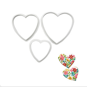 KIT CORTADOR DE CORAÇÃO - 3 PEÇAS