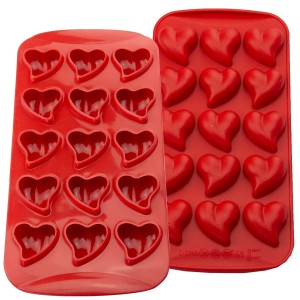 FORMA EM SILICONE PARA BOMBONS DE CORAÇÃO - 21CM