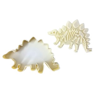 CORTADOR E MARCADOR DINOSSAURO STEGOSAURUS 2 PÇS