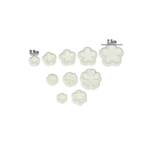 KIT CORTADOR MINI FLOR 10 PÇS