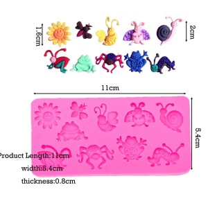 MOLDE PARA PASTA AMERICANA INSETOS